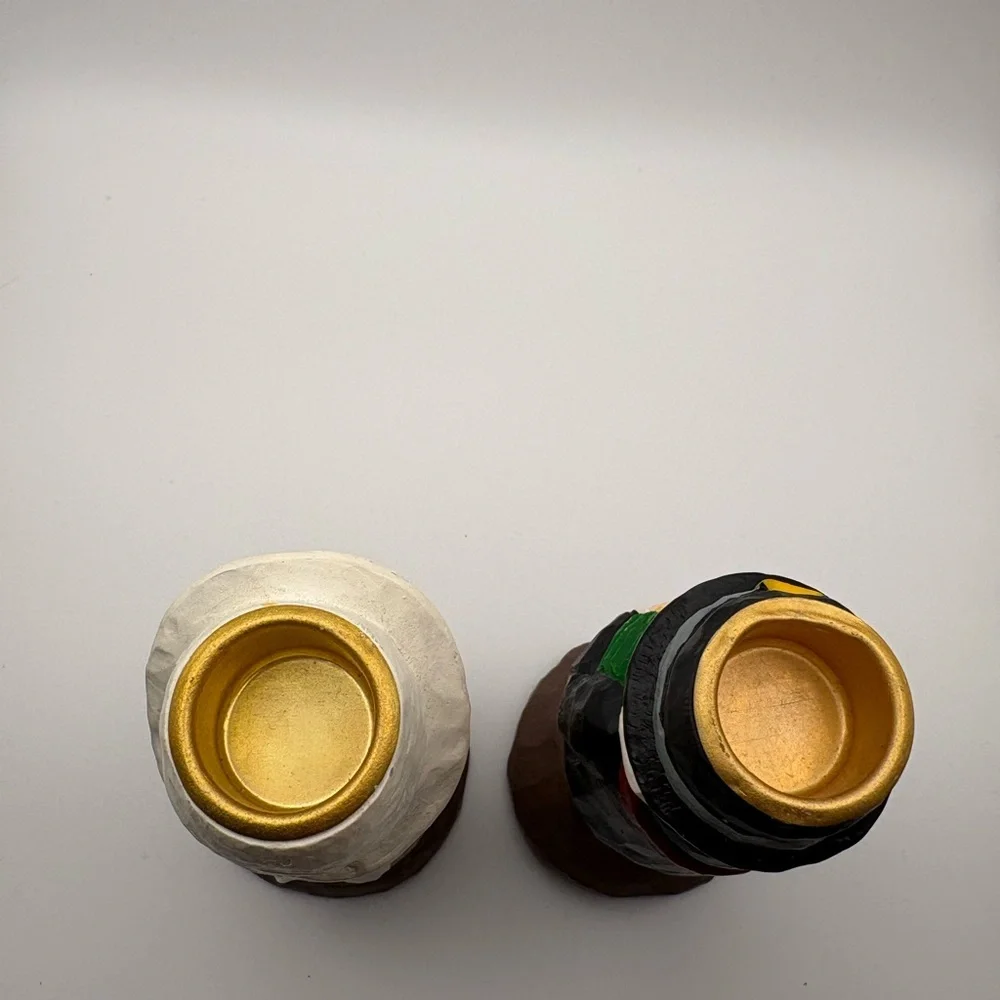 Vintage Resin Teleflora Thanksgiving Taper Candleholders • Pilgrim Couple - Picture 10 of 10